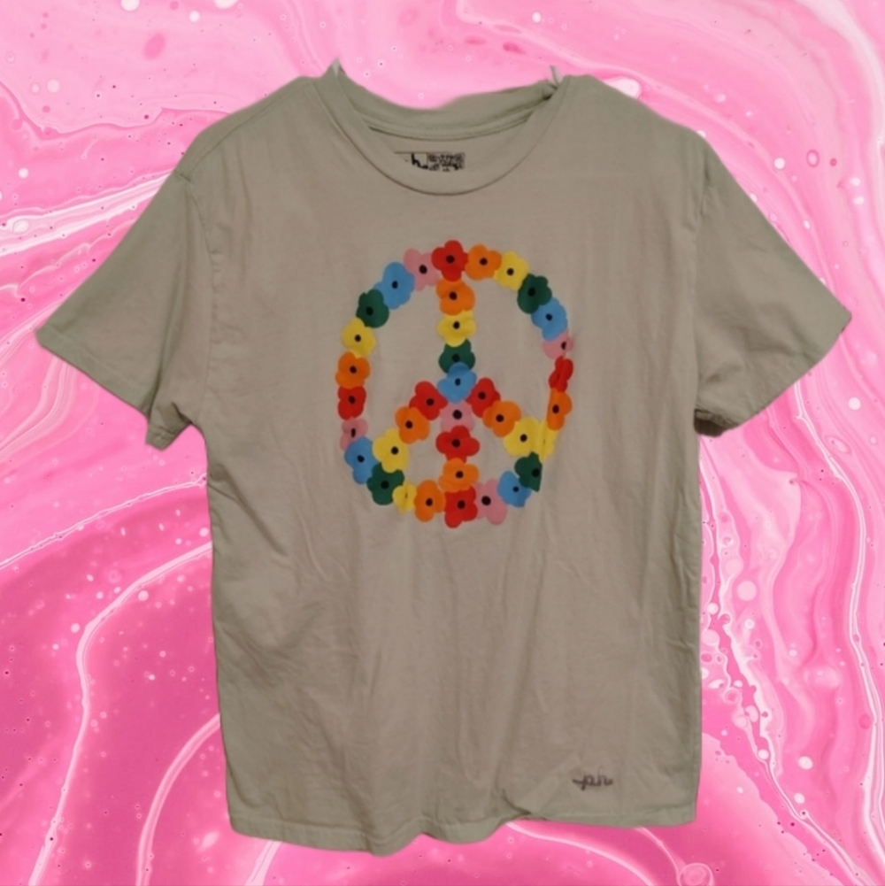 The Phluid Project Peace Sign Tshirt Size Large